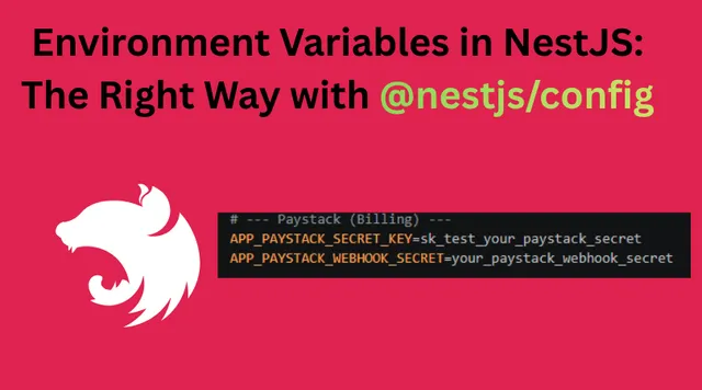 Environment Variables in NestJS: The Right Way with @nestjs/config
